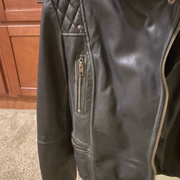ALL SAINTS -  WOMEN’S LEATHER BIKER JACKET.        Size Small/0 - Picture 3 of 5